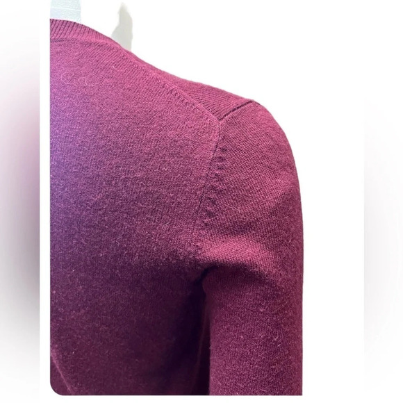 Artizia Sunday Best Wool Blend Burgundy Skull Knit Sweater Size XS - Picture 4 of 11